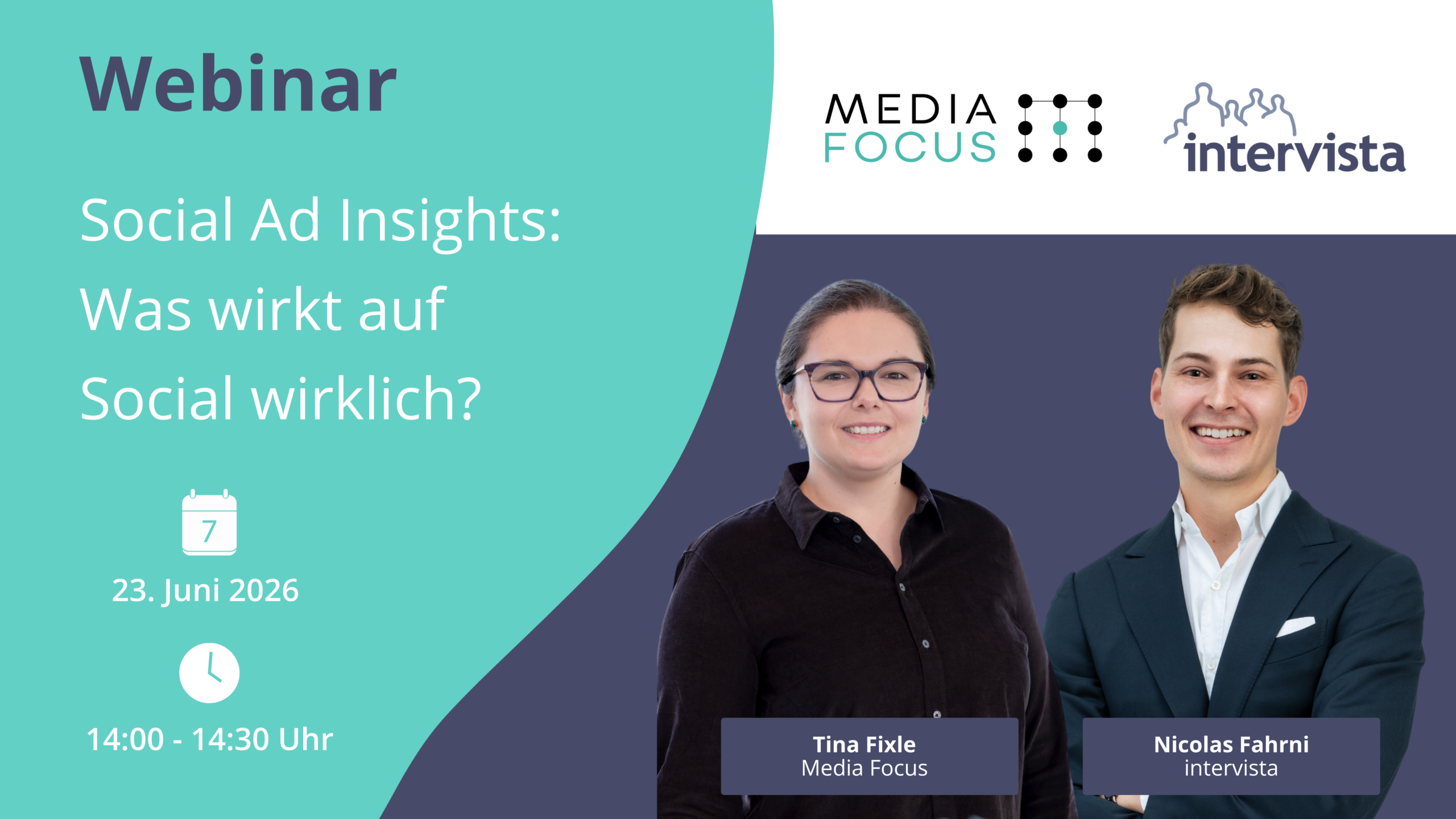 Tina Fixle von Media Focus und Nicolas Fahrni von intervista