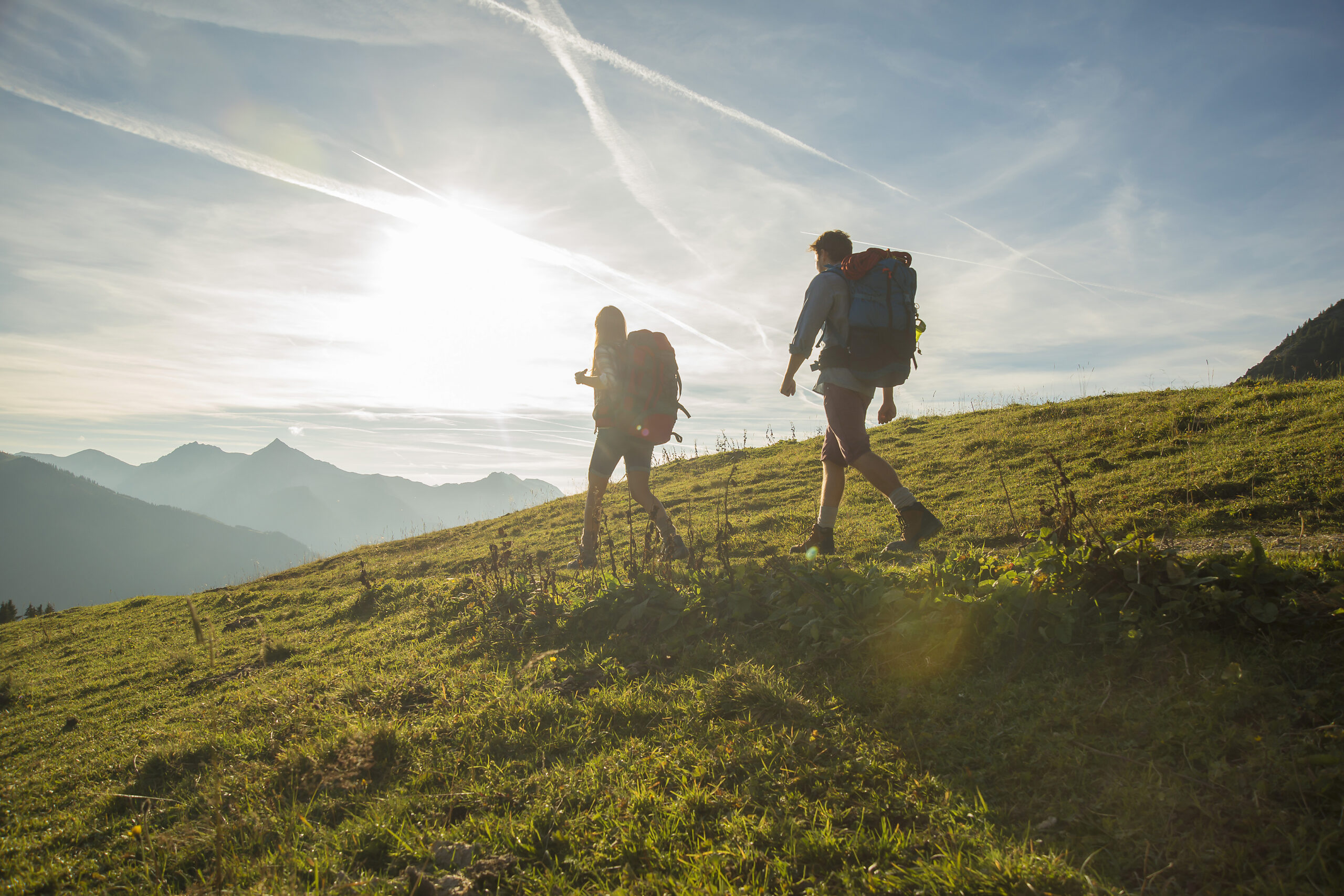 Zwei Wanderer in Österreich