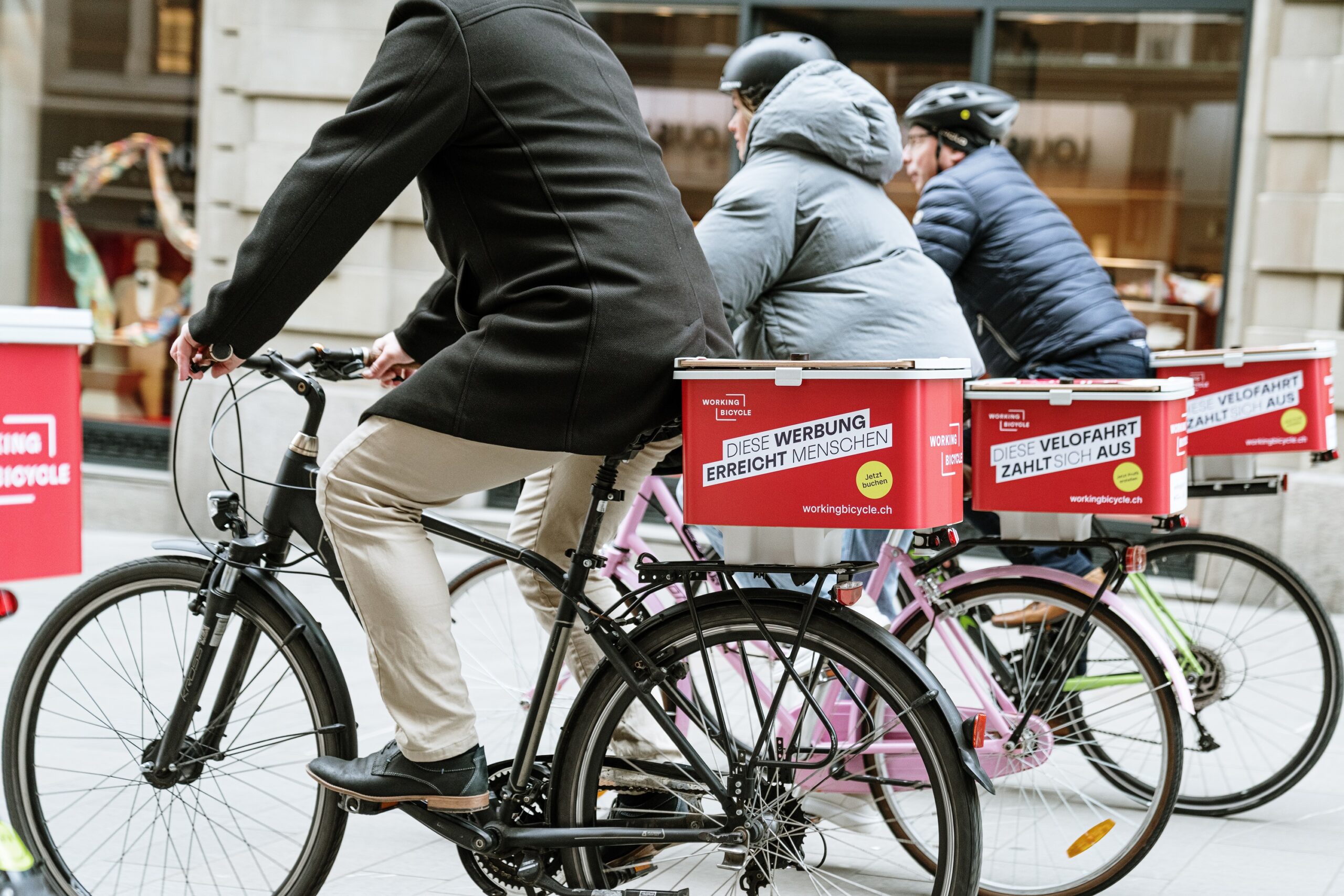 Working Bicycle Werbeboxen